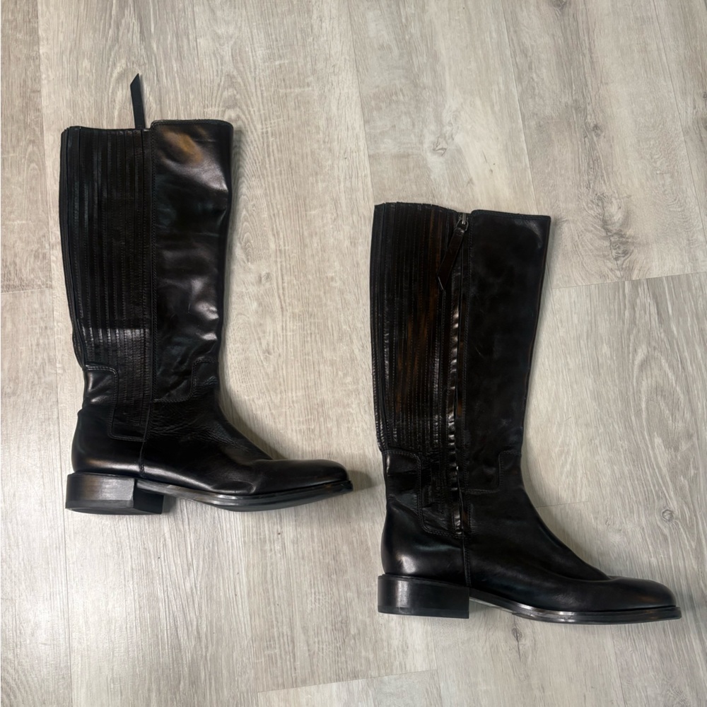 Clark’s Black Knee-High Leather Women’s Boots sz 9